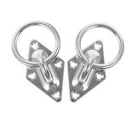 Generic 2pcs Stainless Steel Diamond-shaped Truck Trailer Pull Tabs Tie down Rings with Easy Installation and Secure Hold for Vehicle and Trailer Use