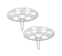 Generic 2pcs Stainless Steel Egg Steamer Rack High Leg Design for Efficient Cooking Dishwasher Safe Pot Insert for Steaming Boiling and Versatile Kitchen Use