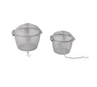 Generic 2pcs Stainless Steel Mesh Tea Ball Easy-to-Use Tea Strainer with Long Hook Chain for Filtering Soups and, Suitable for Home and Restaurant (Diameter: 8.5cm / 3.3in+ 11cm / 4.3in)