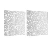 Generic 2pcs Stainless Steel Spray Painting Stencils Silver Camouflage Template Accurate Application Easy to Use for Model Painting Projects