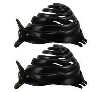 Generic 2pcs Stylish Resin Dome Bun Maker Clips for Thick Curly Long Hair Non-slip Spiral Claw Hair Accessories for Effortless Updo and Messy Bun Styling at Home