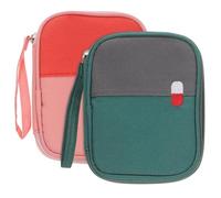 Generic 2pcs Travel Toiletry Bag Mini Medicine Storage Bag Portable Tear-Resistant Lightweight Pill Organizer for Car First Aid and Flights