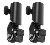 Generic 2pcs Tripod Caster Wheels Mute Bearing Swivel Casters for Speaker Stand Tube Fit Effortless Mobility Quiet Rolling for Audio Equipment