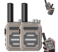 Generic 2PCS Waterproof & Shock Resistant Walkie-Talkies, Nationwide PTT, Long Battery Life, Khaki