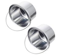 Generic 2pcs Wax Warmer Inner Pot 100mm Aluminum Wax Melting Bowl for Hair Removal Waxing Machine Replacement Accessory Suitable for Home and Salon Use
