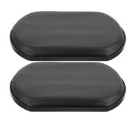 Generic 2pcs Wheelchair Elevating Leg Rests with Leather Anti-Skid Texture, Easy to Install and Remove, Black Padded Leg Pads for Wheelchair Users