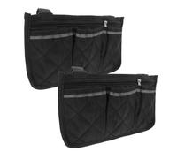 Generic 2pcs Wheelchair Side Hanging Bag Durable Armrest Storage Pouch with Reflective Strip for Enhanced Safety for Wheelchairs Walkers and Rollators Organized Compartment Design