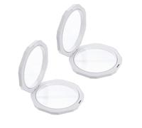 Generic 2pcs White Floating Frame Display Box Push-to-open Design, Plastic and Membrane Material, Elegant Style for Stamps and Medallions, for Personal Use or Display at Home