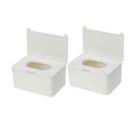 Generic 2pcs Wipe Holders Refillable Wipe Dispenser for Home Travel Durable Container Versatile Storage Box for Tissues and Masks Modern Design
