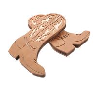 Generic 2pcs Wooden Boot Flower Vase Wall Hanging Planter for Small Plants Rustic Western Cowboy Boot Shaped Vase with Functional Versatility for Living Room Decor