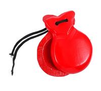 Generic 2pcs Wooden Castanets for Beginners Finger Percussion Instruments for Dance and Music Education Hardwood for Interactive Learning and Family Gatherings