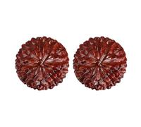 Generic 2pcs Wooden Massage Balls Hand Massage Ball for Hand and Forearm Exercise Tension Coffee Colour Suitable for Athletes and Students