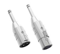 Generic 2Pcs XLR Male Female to 635mm Converter Instrument Cable PP Metal Material Portable Use Studio Home Show