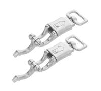 Generic 2pcs Zinc Alloy Panic Snap Hooks for Saddles and Belts, Lightweight High Strength Quick Release Buckles for Daily Horse Maintenance and Trail Rides in Silver