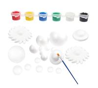 Generic 2Sets DIY Solar System Foam Ball Kit of Unfinished Craft Balls for Planet Model Decor and Educational Projects Smooth Surface for with Paint