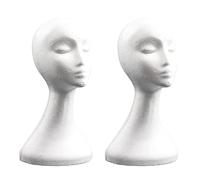 Generic 2x 19.5 Inch Female Mannequin, Styling, Display Stand for Women's, Hats And Hairpieces