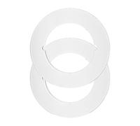 Generic 2X Door Knob Plates Door Handle Hole Reinforcer 3-1/2" Outer Diameter Round Door Handle Fixing Covers Door Lock Repair Plates, White