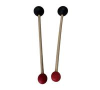 Generic 2x Mallets, Double-headed Wooden Mallets, Percussion Sticks for, black and red round