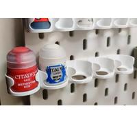 Generic 2x Skadis Pegboard Paint Bottle Holder, Holds 5 Citadel Paints (2 Pack), Neutral
