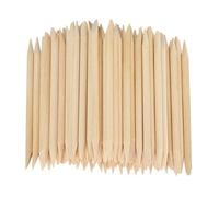 Generic 2x100Pcs Wood Sticks Cuticle Pusher Remover Manicure Pedicure Nail Art Tool, 3 Pcs