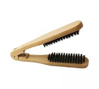 Generic 2xHair Straightening Comb Hair Brush Clamp Straightener, Double Sided Styling Tools V Shaped Comb Clip Straight Hair Brush