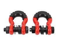 Generic 3/4 Inch D Ring Shackle, 2PCS Multifunctional Stable Connection Impact Resistant Tow Strap Shackle Zinc Plated Heavy Duty with 7/8in Pin for Snatch Blocks (Red)