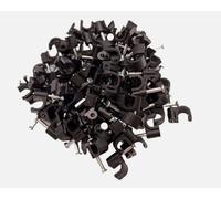 Generic 3.5mm Black Round Cable Clips Wire Nail Clips Holder Cable Management Wire Tidy for Ethernet Electrical Cables Wires 3.5mm Black Round Cable Clips 100 Pack