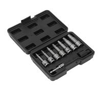 Generic 3/8 Drive Screw Extractor Set Versatile Easy Out Remover Kit for Daily Use Rusted and Broken Bolts 9 Pcs