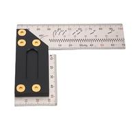 Generic 3.9 Inch Woodworking L Square Ruler 90° Right Angle Ruler Framing Carpenter Square Stainless Steel Layout Tool with Marking Holes Drawing