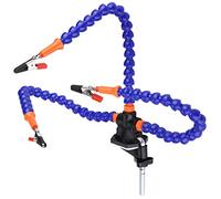 Generic 3 Arm Flexible Soldering Station with Anti-Skid Pads for Complex Welding of RC FPV Racing Drones, Aluminum Alloy Table Clamp, 30cm Arms (Magnifying Glass Fan not Included)