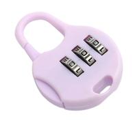 Generic 3-Digit Combination Lock for Luggage, Suitcases, Backpacks, Made of Aluminum Alloy, Suitable for Travel, Light Purple