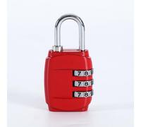Generic 3-Digit Combination Padlock Secure Travel Lock for Gym Lockers, Cabinets, Luggage & Backpacks - Red