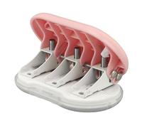 Generic 3 Hole Puncher Sturdy ABS Handheld Manual Punching Machine for DIY Crafting, Student Use, Office, Household (Pink)