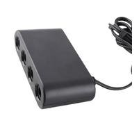 Generic 3 in 1 GC Controller Adapter Plug and Play Game Controller Adapter for for PC, 4 Ports Handle Converter for Group Gaming, ABS Black