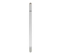 Generic 3 in 1 Multifunctional Capacitive Stylus Pen with 2 Fiber Nibs for Tablets Smart Devices, Precision Touch Pen (Silver)