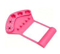Generic 3 In 1 Silicone Nail Arm Rest Holder Adjustable with Finger Separators for Professional Nail Painting At Home or Salon 10.83x6.10x0.98in (Rosy Red)