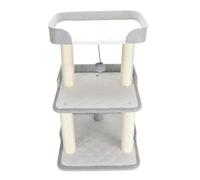 Generic 3 Layers Stable Cat Tree Tower Post Climbing Frame for Multi Cat Families, Scratch Resistant, for Autumn and Winter with Oversized Reinforced Base, Made of Sisal