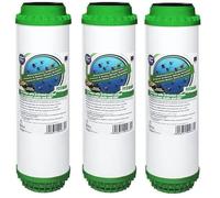 Generic 3-Pack Aquafilter 10" Water Filter Cartridge Coconut Shell with KDF-55 GAC FCCBKDF