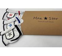 Generic 3 Pack Max Star Mens Golf Gloves Super Soft All Weather with Cooling Lycra finger and knuckle inserts and palm insert for improved grip and strength (XXL)