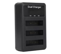 Generic 3 Pack NP BG1 Camera Battery Charger with Intelligent LCD Display for Travel, USB Compatible with Digital Cameras