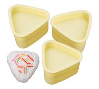Generic 3 Pack Triangle Rice Ball Mold Set, Non-Stick Sushi Mold, Yellow