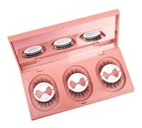 Generic 3 Pairs Pink Self Adhesive False Eyelashes Natural Looking Fiber Eye Lashes for Women with Multiple Styles Mixed, Comfortable and No Irritation for Day or Night Makeup