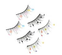 Generic 3 Pairs Sequin False Eyelashes Artificial Eyeliner Eyelure Duo Curler Mascara Fake Faux Sequins Makeup Eyelashes Cosplay Lashes False Lashes Individual Lashs Imitation