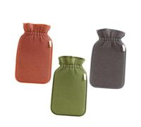 Generic 3 Pcs Double Sided Exfoliating Bath Gloves Thickened Shower Mitts for Deep Cleansing Body Scrub Suitable for Home Use Brick Red Grass Green Grey