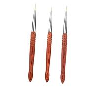 Generic 3 Pcs Nail Art Drawing Pen Nail Cuticle Kit Nail Dotting Tools Nail Products Nail Decorating Kit Nail Art Tools Gold Foil for Nails Toenail Clippers for Thick Nails Brown Wood