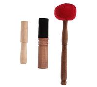 Generic 3-Piece Set of Handmade Nepalese Buddha Sound Bowl Gong Stick Mallet for Meditation