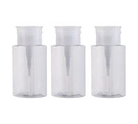 Generic 3 Pieces Pump Dispenser Bottle Push Down Liquid Pumping Bottle Empty Cosmetic Container Makeup Remover Dispenser with Flip Suitable for Gift, 150ml