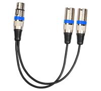 Generic 3-Pin XLR Splitter Cable, Heavy-Duty Zinc Alloy Audio Adapter, Suitable for Mixer, Amplifier, Theater, Home, Blue
