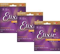 Generic 3 Sets Elixir Nanoweb Coating Anti--RUST Phosphor Bronze Acoustic Guitar Strings