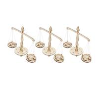 Generic 3 Sets Wooden Balance Scales Stem Educational for Science Learning DIY Model Measurement Lever Balancing Kit for Cognitive Skill Development